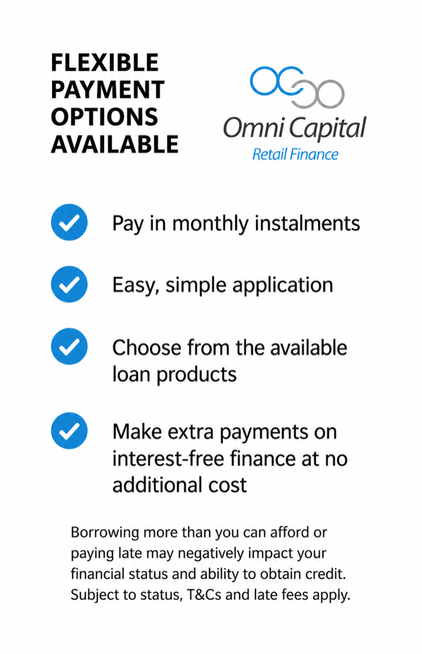 Flexible payment options available through Omni Capital Retail Finance