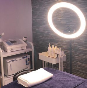 A beauty clinic bed