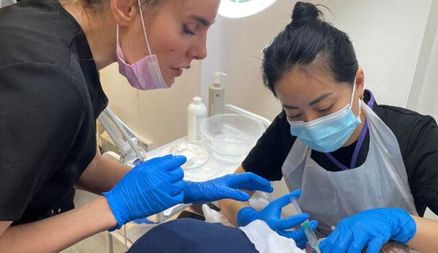 Hands-on demonstration during Mesotherapy Training