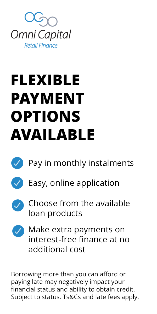 Flexible payment options available through Omni Capital Retail Finance